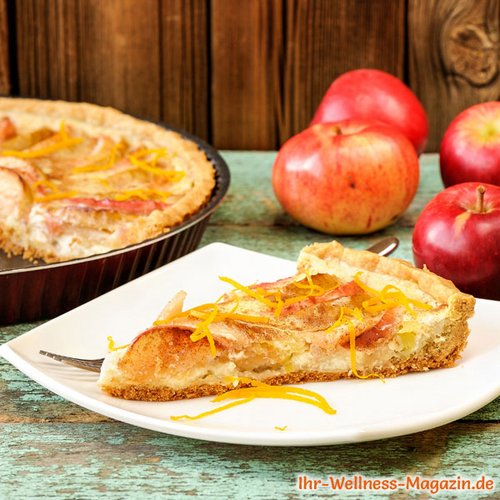 Einfacher Low Carb Apfel-Schmandkuchen