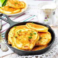 Low Carb Schinken-Käse-Pancakes