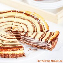 Leichter Low Carb Zebra-Käsekuchen