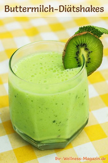 Buttermilch-Shake mit Kiwi