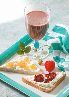 Frühstück: Süßes Frühstück mit Schokodrink