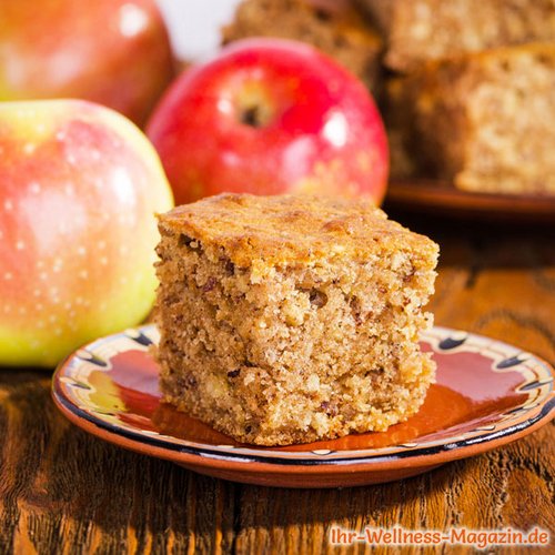 Schneller, saftiger Low Carb Apfel-Mandelkuchen