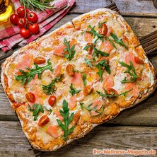 Low-Carb-Pizza mit Lachs