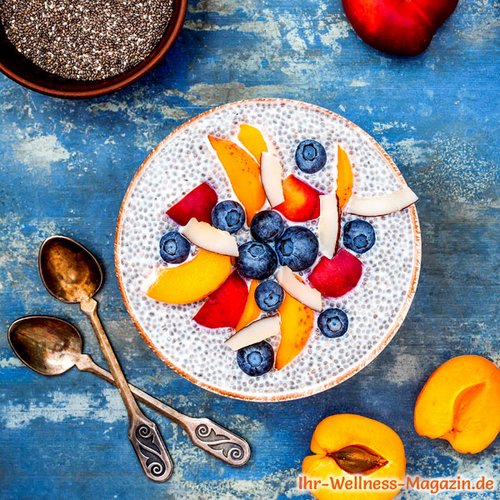 Low Carb Chia-Frühstücks-Bowl mit Früchten