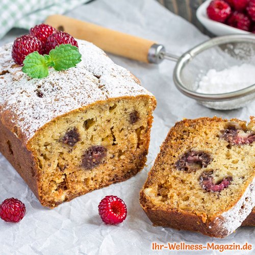 Low-Carb-Rührkuchen mit Himbeeren