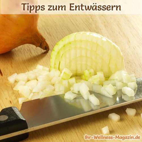 Entwässern mit Zwiebel