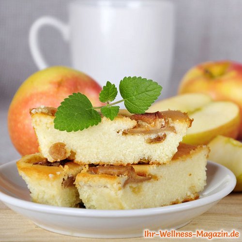 Low Carb Apfel-Quarkkuchen ohne Boden