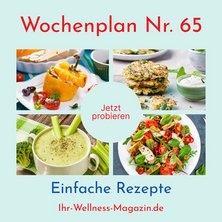 Wochenplan Nr. 65: Rezepte für Brokkoli-Sellerie-Suppe, Spinat-Waffeln mit Lachs, gefüllte Paprika ...