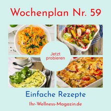 Wochenplan Nr. 59: Rezepte für Kürbis-Nudeln mit Spinat, Bärlauchsuppe, Gemüse-Hackfleisch-Auflauf ...