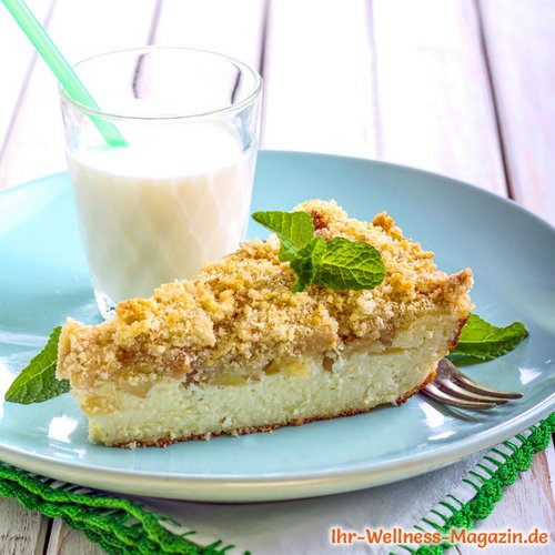 Low Carb Apfel-Käsekuchen mit Streusel