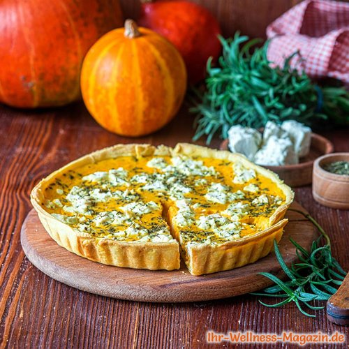 Kürbis-Feta-Quiche