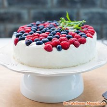 Leichte Low Carb Käse-Sahne-Torte