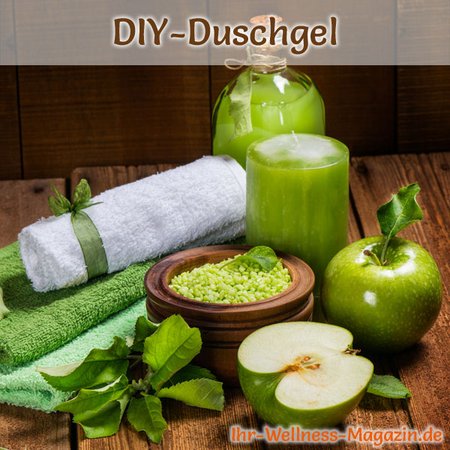 Duschgel selber machen - Duschgel Rezept für ein Apfel Duschgel