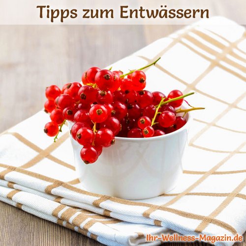 Entwässern mit Johannisbeeren