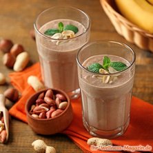 Proteinshake mit Erdnuss