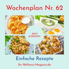 Wochenplan Nr. 62: Rezepte für Schinken-Käse-Pfannkuchen, Kräutersuppe, Frittata mit Brokkoli ...