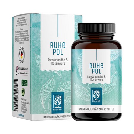 RUHEPOL setzt auf Ashwagandha, Rosenwurz und Vitamin B2, B5 und B6 