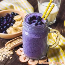 Blaubeer-Proteinshake mit Banane