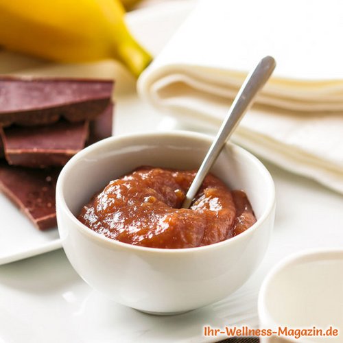 Low Carb Bananen-Schoko-Marmelade - Fruchtaufstrich-Rezept ohne Zucker