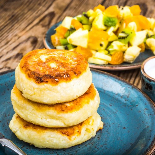 Low Carb Quark-Pancakes mit Obstsalat