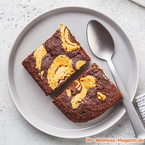 Vegane Low-Carb-Brownies mit Erdnussbutter