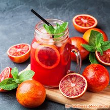 Blutorangen-Limonade ohne Zucker