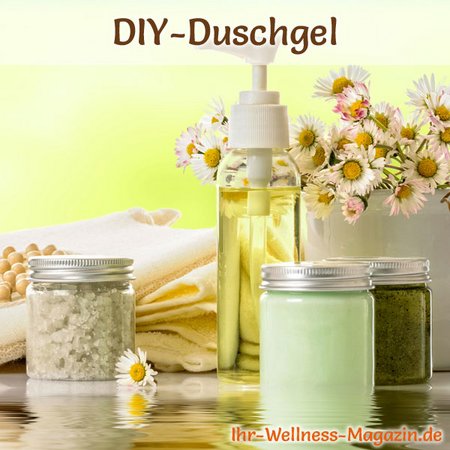 Duschgel selber machen - Duschgel Rezept für ein Duschgel mit Peeling-Effekt