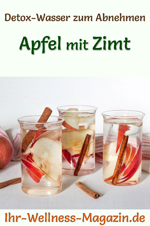 ApfelZimtWasser Rezept für Infused Water DetoxWasser