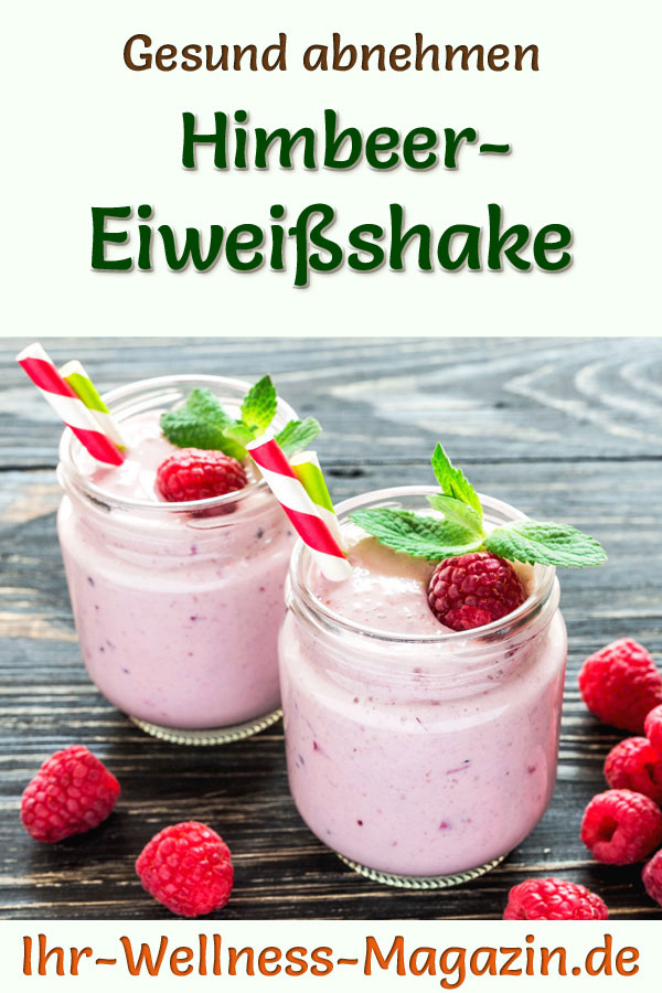 Himbeer-Eiweißshake - Low-Carb-Eiweiß-Diät-Rezept zum Abnehmen