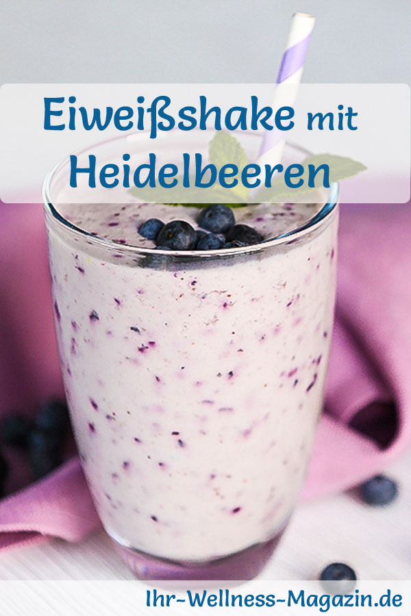Heidelbeer-Eiweißshake - Low-Carb-Eiweiß-Diät-Rezept zum Abnehmen