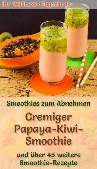Chia Smoothies mit Papaya zum Abnehmen