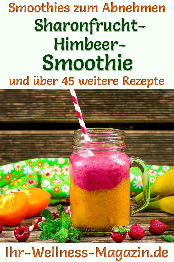 Sharonfrucht-Himbeer-Smoothie - gesundes Rezept zum Abnehmen