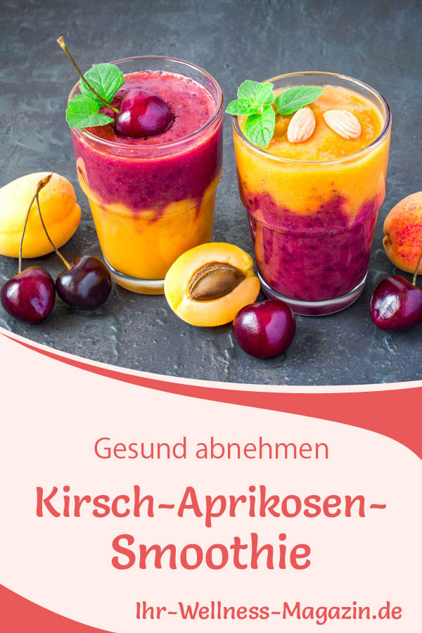 Kirsch-Aprikosen-Smoothie - gesundes Rezept zum Abnehmen