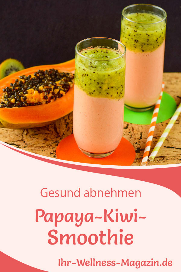 PapayaKiwiSmoothie gesundes Rezept zum Abnehmen