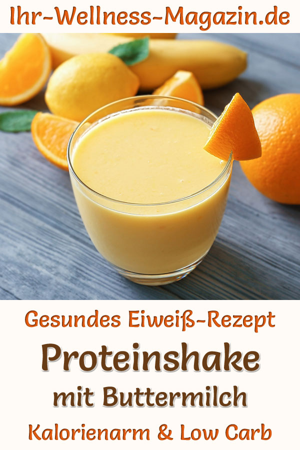 OrangenProteinshake mit Zitrone und Buttermilch EiweißshakeRezept