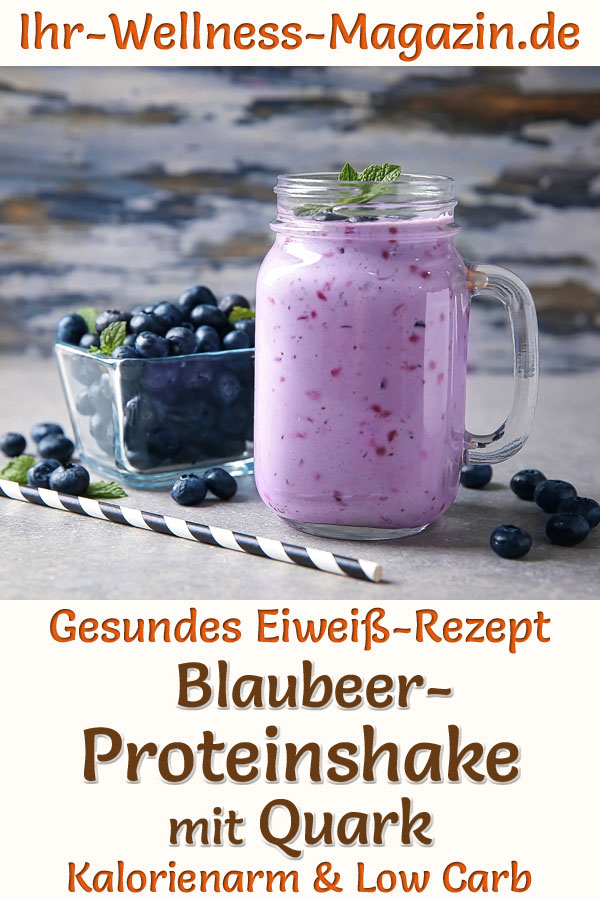 Blaubeer-Proteinshake mit Quark