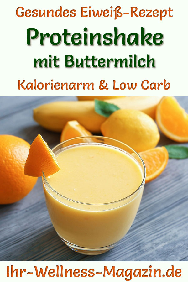 OrangenProteinshake mit Zitrone und Buttermilch EiweißshakeRezept