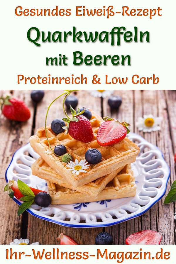 Protein-Quarkwaffeln mit Beeren - Low-Carb-Eiweiß-Waffel-Rezept