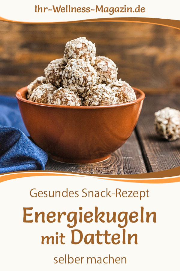 Energiekugeln mit Datteln und Haferflocken gesundes SnackRezept