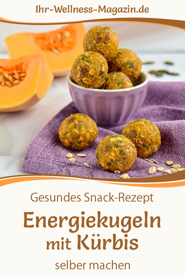 KürbisEnergiekugeln mit Haferflocken gesundes SnackRezept