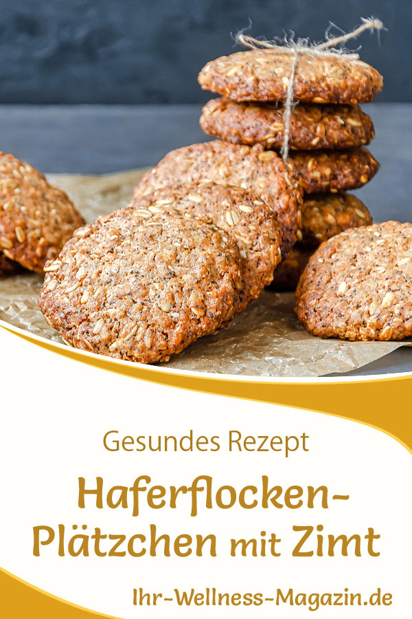 Haferflocken-Plätzchen mit Chia und Zimt - gesundes Rezept