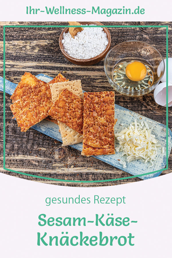 Sesam-Käse-Knäckebrot - gesundes Low-Carb-Rezept
