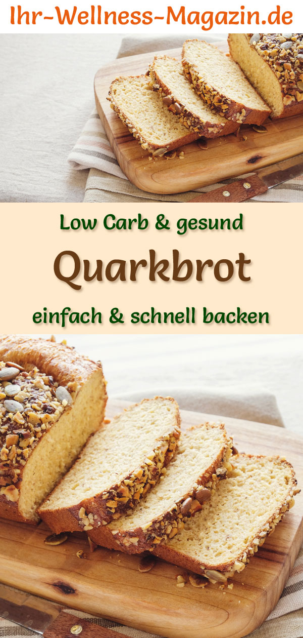 Low Carb Quarkbrot - gesundes Rezept zum Brot backen