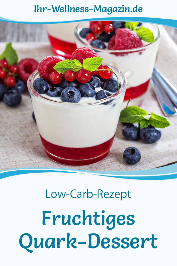 Schnelles Low Carb QuarkDessert im Glas Rezept für Nachtisch