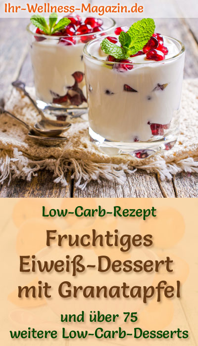 Einfaches Low Carb Eiweiß-Dessert im Glas - Rezept für Nachtisch