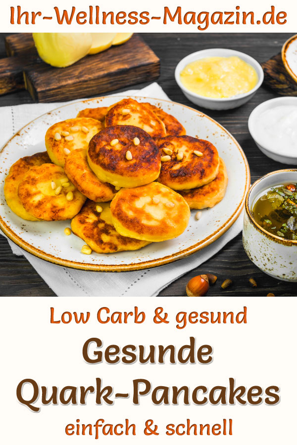 Gesunde Low Carb QuarkPancakes schnelles Rezept fürs Frühstück