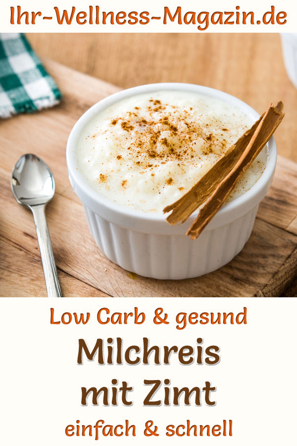 Gesunder Low-Carb-Milchreis mit Zimt - schnelles Rezept fürs Frühstück