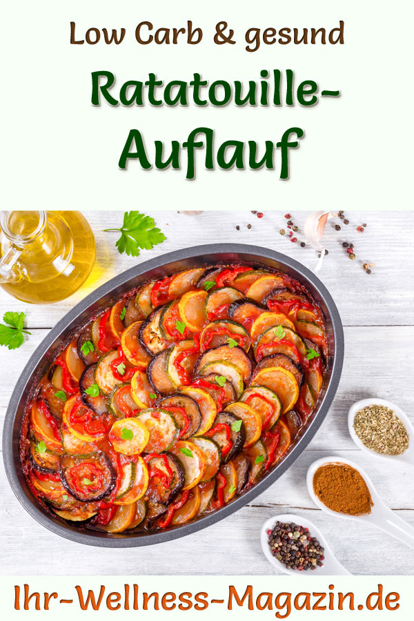 Low Carb Ratatouille-Auflauf - gesundes, vegetarisches Hauptgericht