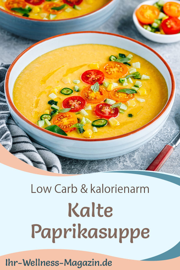 Kalte Paprikasuppe LowCarbRezept zum Abnehmen