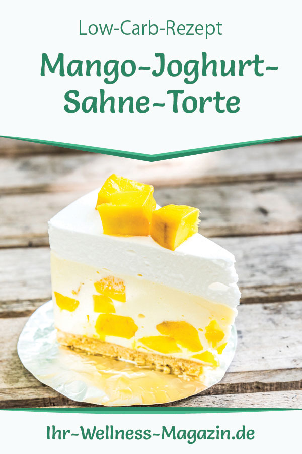 Schnelle Low Carb MangoJoghurtQuarkTorte Rezept ohne Zucker